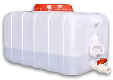 SXKJDM Large Plastic Water Storage Tanks Emergency Water Storage 50L/80L/110L/200L Camping & Hiking Water Storage Water Container Multifunctional Water Tank(Size:110L/29gallon)