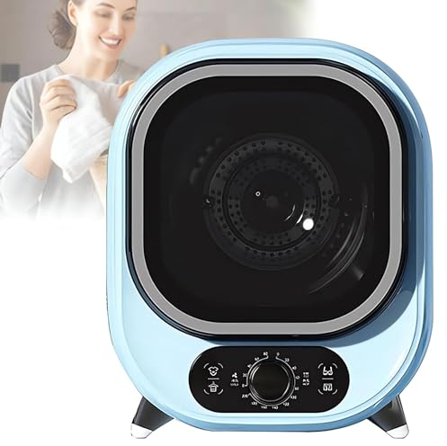 Mini Asciugatrice Compatta, Asciugatrice A Condensazione Portatile 0-200 Minuti. Asciugatrice Piccola, Silenziosa 35 Db, Perfetta per L'uso sul Piano di Lavoro O A Parete,Blue