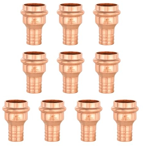 EFIELD - Confezione da 10 raccordi a pressione in rame PEX da 2,5 cm per raccordi in rame e Pex
