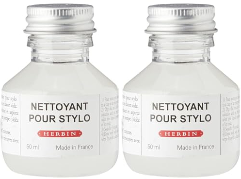 Herbin 12300T- Bottle of cleaner for fountain pens and roller pens 50 ml (product without packaging - zero waste objective) (Pack of 2)