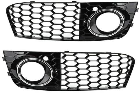 PUCHEN - Auto-Frontstoßstange Nebelscheinwerfer-Abdeckung Nebelscheinwerfer-Gitter LED-Nebelscheinwerfer - passt für Audi A4 B8 2009 2010 2011 2012 [OEM:8KD 807 6828KD 807 681]