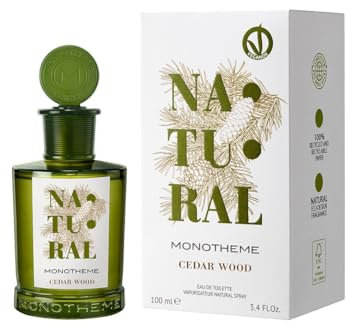 MONOTHEME Natural CEDAR WOOD EAU DE TOILETTE ML.100 VAPORISATEUR NATURAL SPRAY VEGAN OK