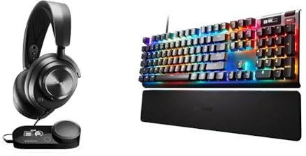 SteelSeries Arctis Nova Pro - Casque Gaming Multi-système - Son Hi-Res - Son Spatial 360° & Apex Pro Clavier Gaming HyperMagnetic - Actionnement Ajustable - Écran OLED - RGB