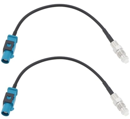 VGOL 2pcs Adaptateur d'antenne Prise Fakra Mâle vers Prise FME Femelle Antenne de Véhicule Adaptateur Coaxial Câble RG178 Adaptateur d'antenne Câble pour GPS Navigation GPS Radio FM AM