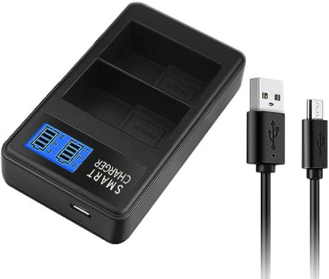 Mjaie EN-EL15 LCD Double chargeur USB pour D500 D600 D610 D600E D7000 D7100 D7200 D800E Dock de charge pour appareil photo Chargeur USB universel pour batterie d'appareil photo