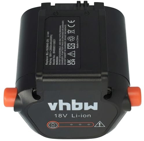 vhbw Akku kompatibel mit Gardena HandyMower Li-18/22 (5023-20) Rasenmäher Grasschere, Strauchschere (2500mAh 18V Li-Ion)