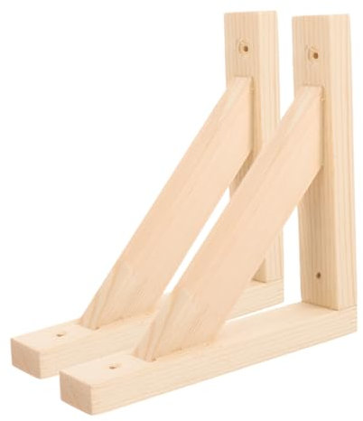 ARTIBETTER 2St Holzstativ Wandregal Halterung Einfache Holzregal Stabile Konstruktion Regalhalter Dreieckiger Wandhalter Metallhalterungen für Regale schwere Regalhalterungen hölzern