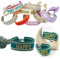 LS-LebenStil Exklusives Statement Armband Quasten besticktes Boho Canvas Webarmband (Happy Petrol Grün Gold)