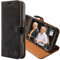 Snakehive Leather Wallet for iPhone 16 Pro - Real Leather Wallet Phone Case with Viewing Stand and Card Holder - Flip Folio Cover with Card Slots (Black)