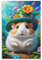 DHBANEIOK Hamster Poster;Wandbild Kunstdruck Wand-Dekorationen Mit Eindrucksvollen Farben 16x24inch(40x60cm)