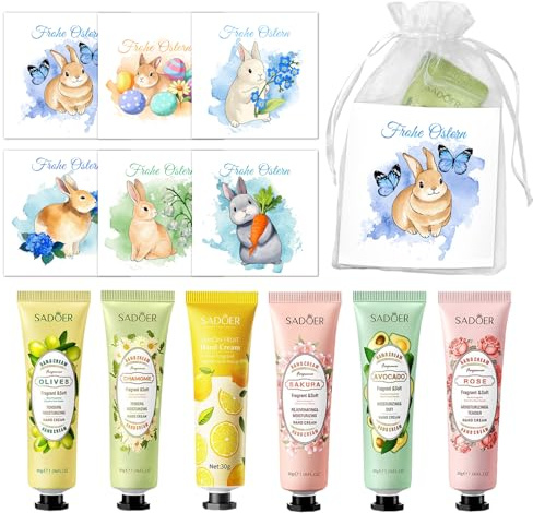 Handcreme Geschenksets, Handcremes zu Ostern mit osternaufkleber