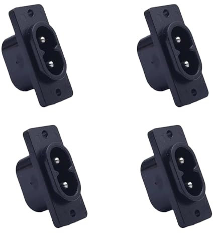Spina a 2 poli IEC320 C8, presa dritta 250 V AC 2,5 A IEC ingresso modulo di potenza connettore, presa di corrente, adattatore a vite per apparecchi elettrici