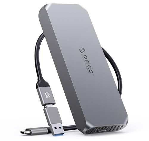 ORICO 40Gbps M2 SSD Gehäuse kompatibel mit USB4 Thunderbolt 4/3, bis zu 3100 MB/s NM2 NVMe Adapter für 2230 2242 2260 2280(M Key) SSDs Aluminium Gehäuse COM2