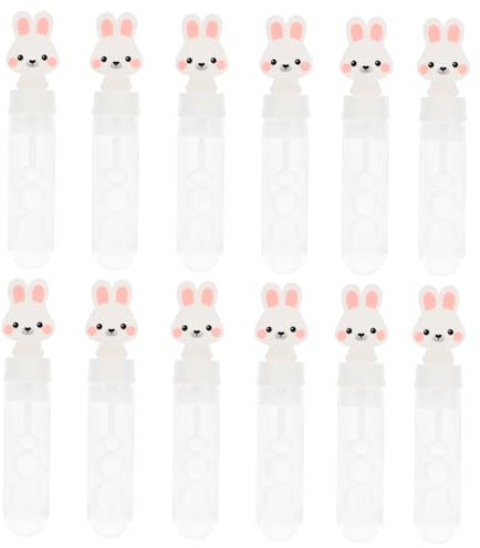 Warmhm 12Stücke Seifenblasenstäbe Für Kaninchen Blasenröhren Tierförmige Blasenmacher Für Partys Geburtstagsgeschenke Mini Seifenblasen