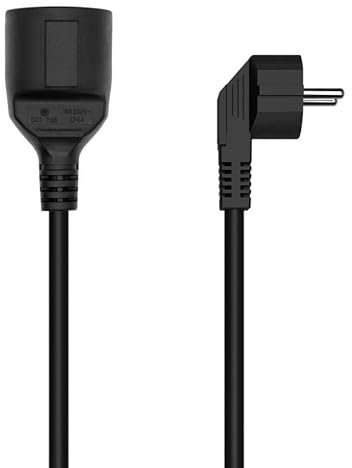 VoltShine Cavo di alimentazione Schuko CEE7M-CEE7H nero 10m, ideale per elettrodomestici e apparecchiature elettriche.
