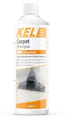 KEL - Carpet Shampoo - Deep Clean Carpet, Fabric & Upholstery Detergent | Stain & Odour Remover - 1 Litre