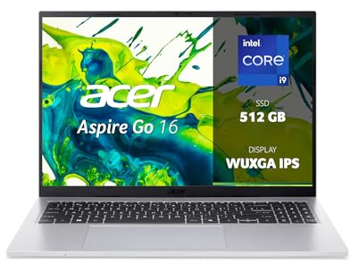 Acer Aspire Go 16 | Notebook | 16 WUXGA IPS 120 Hz | Intel Core i9-13900H | 16 GB DDR5 RAM | 512 GB SSD | Windows 11 Home | Intel Iris Xe | Tastiera italiana QWERTY | Senza alimentatore | Silver