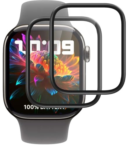 IQShield Protector de Pantalla para Apple Watch Series 11/10 42mm Cristal Templado, 3D Cobertura Completa, Sin Burbujas, Sensible al Tacto, Vidrio Templado para iWatch 11 42mm, 2 Piezas