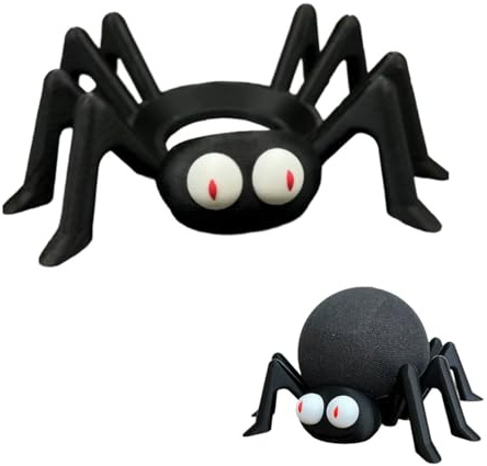Universal Speaker Mount, Round Shelf Organizer, Novelty Big Eye Spider Stand for Echo Dot 4th/5th Gen, 3D Printed Spider Amazon Echo Desktop Speakers(Red eyes)