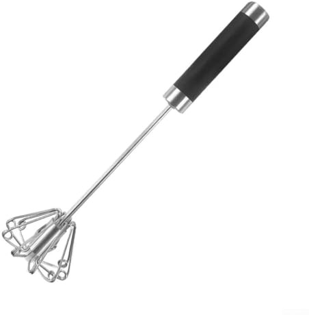 Manual Rotary Egg Beater Stainless Steel Hand Operated Whisk for semi Automatic Mixer for Baking Cake Cream Dough Kitchen Tool Silver 9.84 Inch