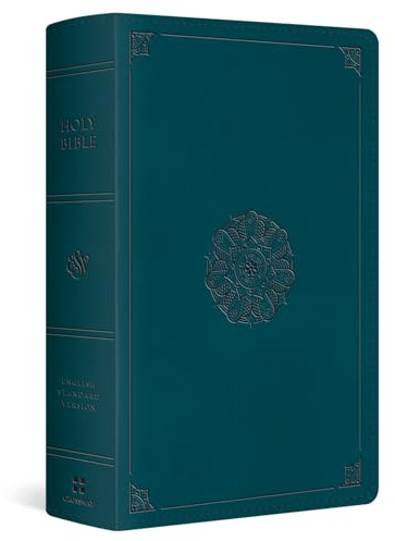 ESV Large Print Personal Size Bible, Red Letter (TruTone, Deep Teal, Emblem Design): English Standard Version, Deep Teal, Trutone, Emblem Design, Personal Size