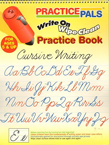 PRACTICE PALS Write On Wipe Clean practice book for Cursive Writing AGES 5 & UP
