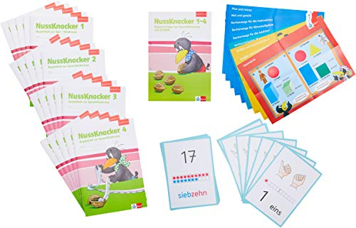 Nussknacker 1-4: Paket zur Sprachförderung (Arbeitshefte, Postersets, Mathekarten und Kopiervorlagen) Klasse 1-4 (Nussknacker. Ausgabe ab 2017)