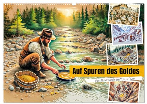 Auf den Spuren des Goldes - Vom Goldrausch am Yukon River (Wandkalender 2026 DIN A2 quer), CALVENDO Monatskalender: Eine Reise zu den Schätzen des ... den Spuren des Goldes (CALVENDO Wissenschaft)