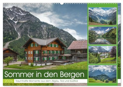 Sommer in den Bergen (Wandkalender 2026 DIN A2 quer), CALVENDO Monatskalender: Tauchen Sie Monat für Monat in faszinierende Landschaften ein, die die ... der Alpenregionen einfangen. (CALVENDO Orte)