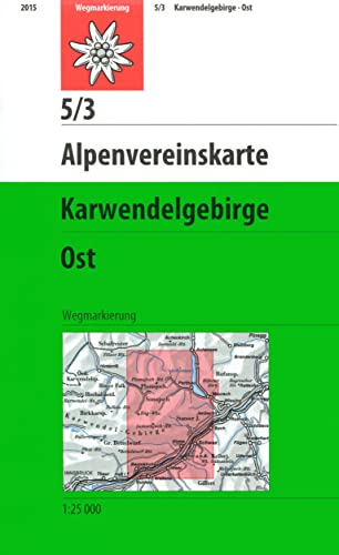 Karwendelgebirge, Ost: Topographische Karte 1:25.000 mit Wegmarkierungen (Alpenvereinskarten)