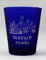 Madrid Spain Cobalt Blue Frosted Shot Glass