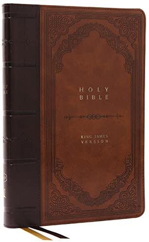 KJV Holy Bible: Giant Print Thinline Bible, Brown Leathersoft, Red Letter, Comfort Print: King James Version (Vintage Series)