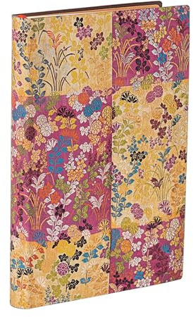 Kara-ori Pink (Japanese Kimono) Mini Lined Softcover Flexi Journal (Elastic Band Closure)