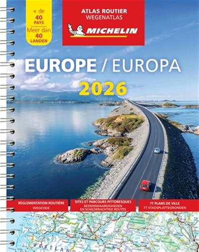 Michelin wegenatlas Europa 2026: wegenatlas 1:3 000 000 (Michelin Atlassen)