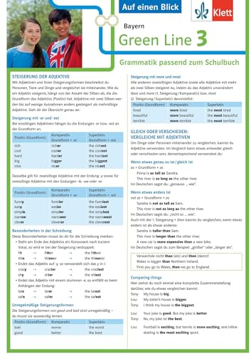 Klett Green Line 3 Bayern Klasse 7 Auf einen Blick: Grammatik passend zum Schulbuch (Green Line. Ausgabe für Bayern ab 2017)
