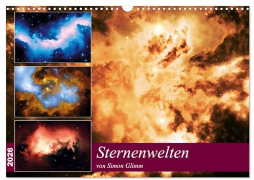 Sternenwelten (Wandkalender 2026 DIN A3 quer), CALVENDO Monatskalender: Es handelt sich um digital erstellte Ansichten von Sternenwelten (CALVENDO Wissen)