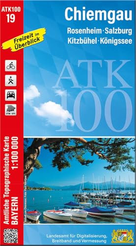 ATK100-19 Chiemgau (Amtliche Topographische Karte 1:100000): Rosenheim, Salzburg, Kitzbühel, Königssee (ATK100 Amtliche Topographische Karte 1:100000 Bayern)
