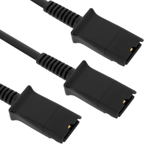 BeMatik - Duplizier Kabel kompatibel mit Plantronics QD 100cm