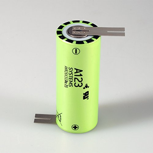 accu-by-seidel A123 Systems LiFePO4 Lithium-Eisen-Phosphat Akku mit Z-Lötfahne ANR26650M1B 3,3V 2500mAh in Original zertifizierter Industrie Qualität