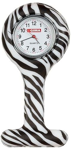GiMa ns881 Uhr für Krankenschwestern, rund Fantasia Zebra