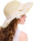 Bienvenu Chapeau de paille d'été pour fille - Taille unique - Beige, beige