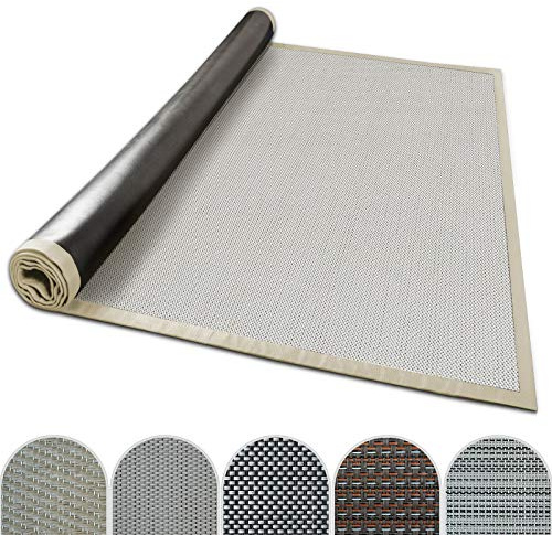 casa pura Outdoor-Teppich mit Bordüre | ideal für Terrasse, Balkon, Garten, Küche, Flur | aus Kunststoff wetterfest und rutschsicher | Viele Größen und Farben (Palermo, 200x290 cm)