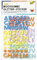 folia 23776 23776-Moosgummi Glitter-Sticker Letters, 128 Stück in 5 verschiedenen Farben, Buchstaben-Aufkleber zum Verzieren und Dekorieren