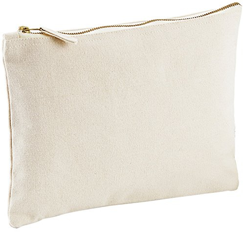 Westford Mill Canvas Stoffbeutel/Tasche/Kosmetiktasche (2 Stück/Packung) (M) (Natur)