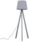 MiniSun | Modern Grey Wood Tripod Design Floor Lamp with a Grey Tapered Shade | Floor Lamps & Torchieres, Home Décor & Improvement Essential | Includes 6W LED E27 Light Bulb