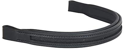 SIE Leere Leder-Stirnbänder für Pferde, gerade Form, 43,2 cm, Havanna