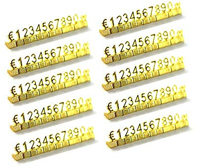 10 S?tze 3D Metallregal Einstellbare ¡ê Preis Cube Kit f¨¹r Shop Display Schmuck Uhr Shop Office Display Preisauszeichnung Etiketten Gold