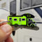 MaJoCompTec 3x Schlüsselanhänger Wohnmobil Reisemobil Kastenwagen Campingbus mit Schlüsselring vernickelt 26mm (Typ Teilintegriert Ducato, Neon Gelb)
