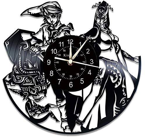Smotly Vinyl Wanduhr, Zelda Thema Rekord Wanduhr, handgemachte Kunstdekoration zu Hause Wanduhr kreative Geschenke.