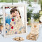 Creawoo Hochzeits Gästebuch Rahmen aus Holz mit 95 leeren Holzherzen für Gast Zeichen, Alternativer Gästebuch Rahmen mit Aufbewahrungsbox, Rustikale Hochzeitsdekoration (Weiß)